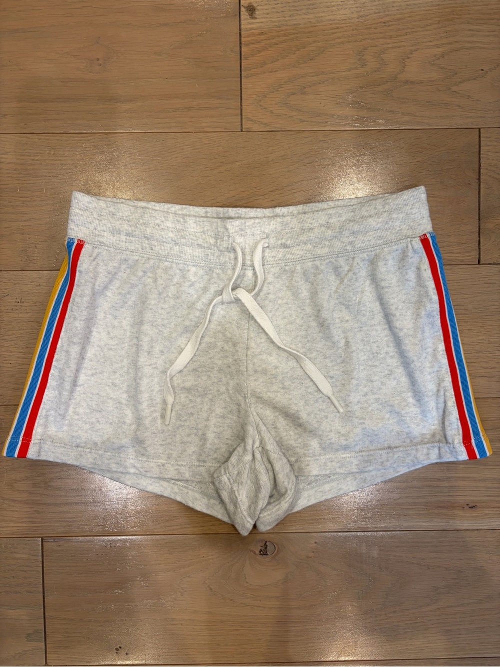 PJ Salvage Gray Women's Lounge Shorts with Multicolor Side Stripes